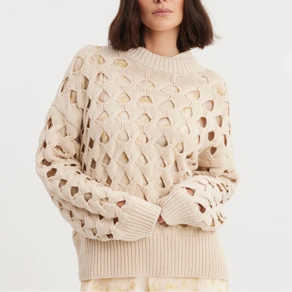 NWT Holzweiler Friis Knit Sweater in SandXXS